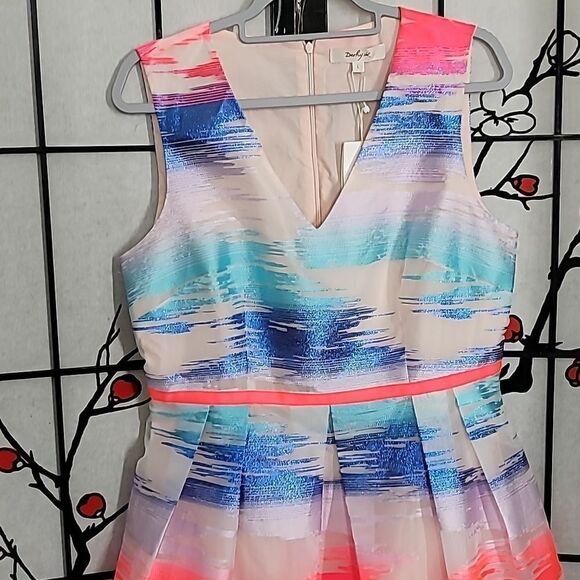 Rene Derhy NWT Aberdeen Dress in Multi Blue/Pink/White - Picture 3 of 12
